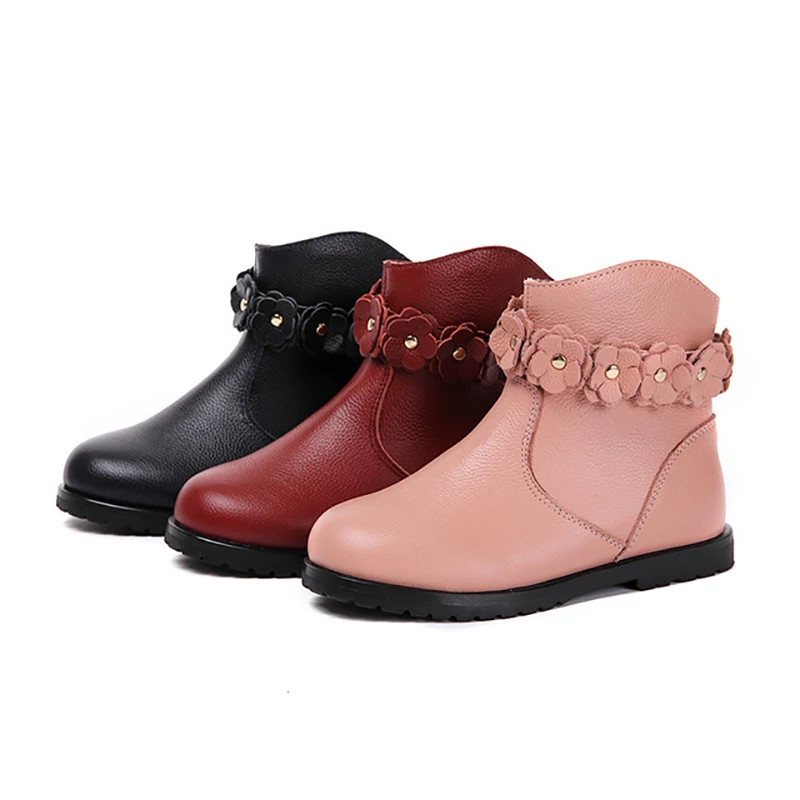 Детские ботинки Dolakids для девочек мартинсы детей теплые хлопковые ручной работы