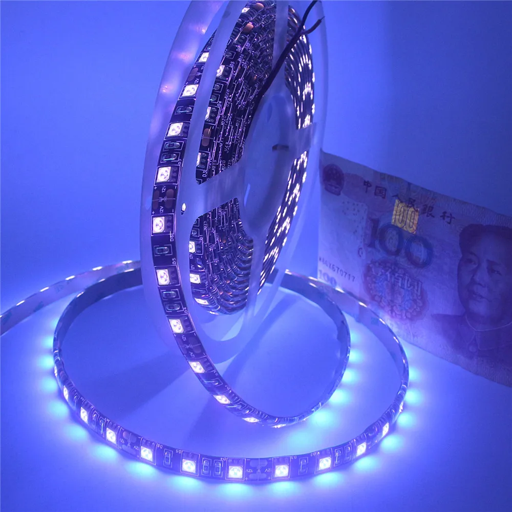 Светодиодная УФ лента ASMT 5050SMD 0 5/1/2/3/4/5 м 12 В 60 светодисветодиодный/м|lamp uva|lamp woodlight