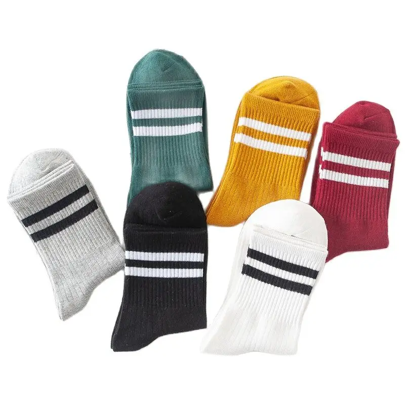 Женские хлопковые полосатые винтажные милые носки в японском стиле Харадзюку