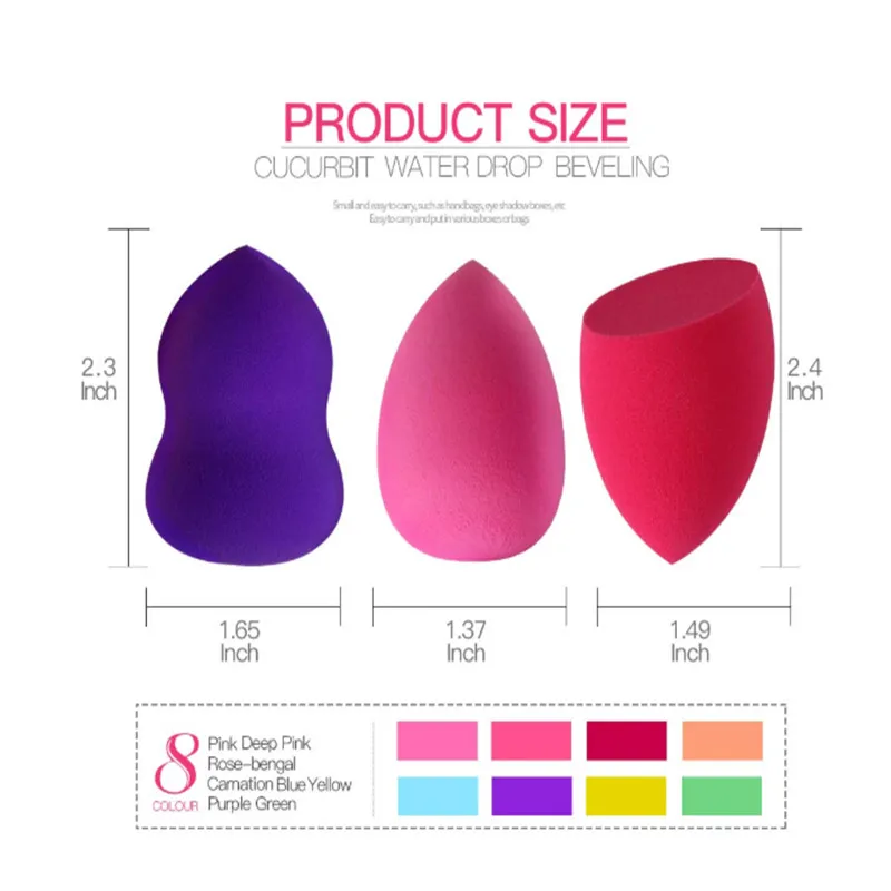 Косметический блендер в форме слезы губка для кремовой пудры разноцветная