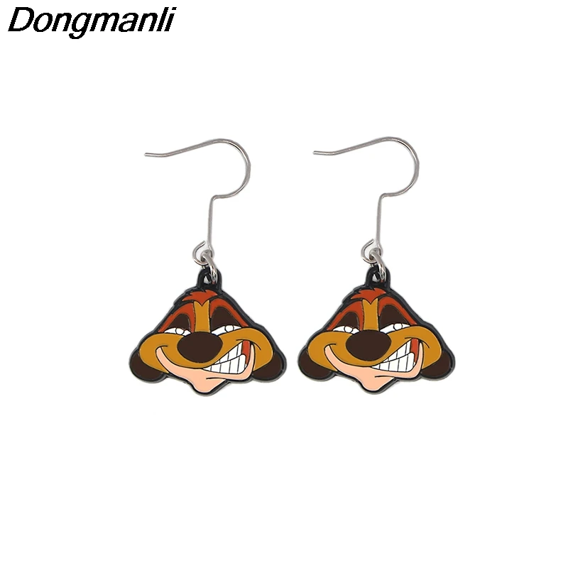 P3925 Dongmanli король льва Висячие серьги для женщин эмаль милые ювелирные изделия из Кореи Дети девушки