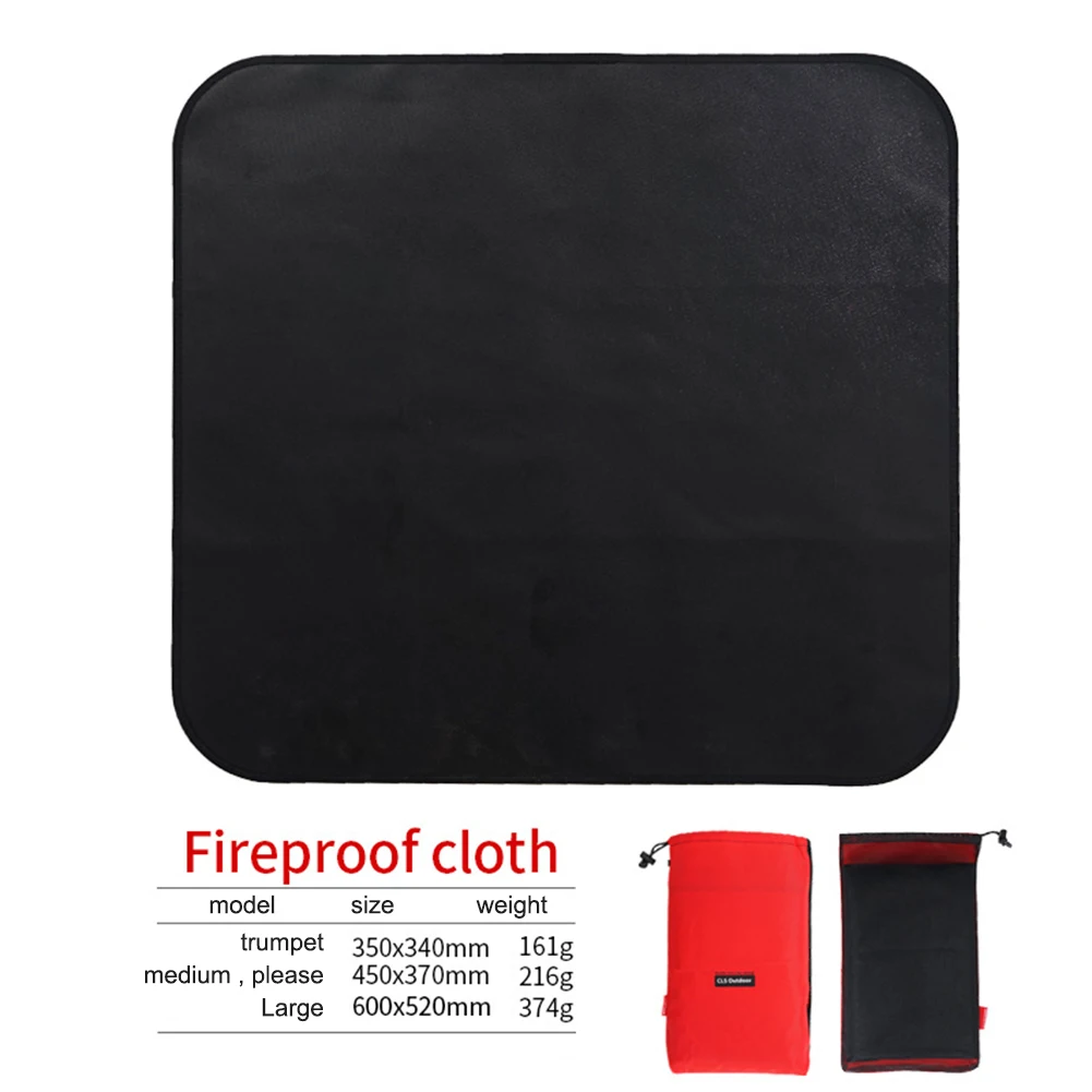 

Outdoor camping fireproof cloth picnic barbecue flame retardant protective pad silicone coating fireproof insulation blanket