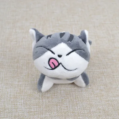 Новинка 10 см Kawaii Kitten мягкий плюшевый Кот Брелок серый сидящий плюшевые игрушки