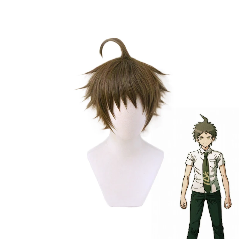 

Danganronpa-Peluca de cabello sintético para hombre, disfraz de Super Dangan Ronpa 2, resistente al calor, fiesta de Carnaval