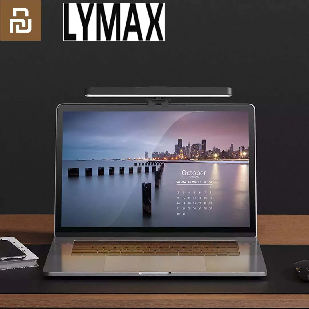 

Новинка подвесные светильники Xiaomi Youpin LYMAX для экрана ноутбука, 3 сложения, теплый свет, белый свет, смешанный свет, USB-источник питания ABS для н...