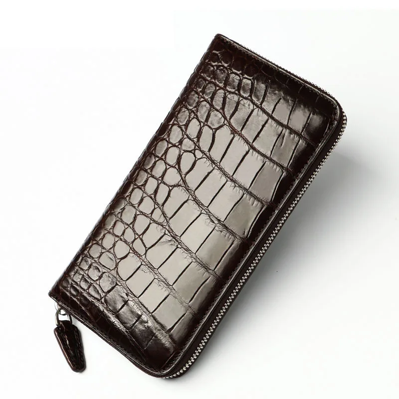 Высококачественный кошелек из кожи аллигатора Новейшая модная Длинная кожаная