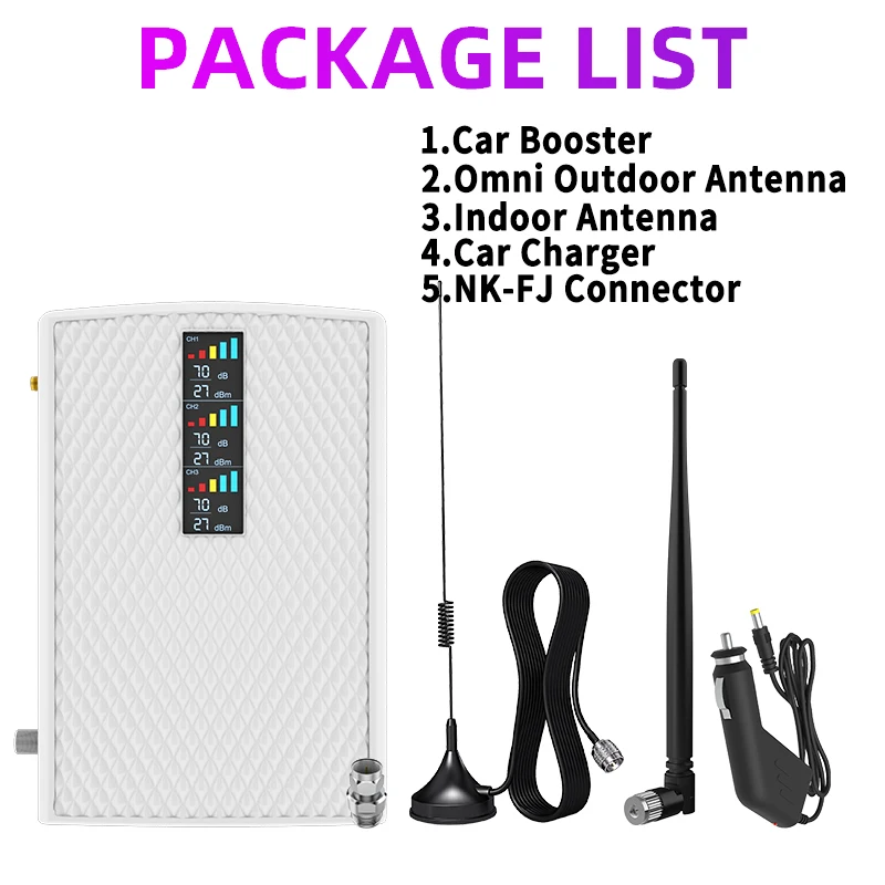 Использование в машине! Усилитель сотовой связи GSM 2G 3G 4G 900 1800 2100 трехдиапазонный