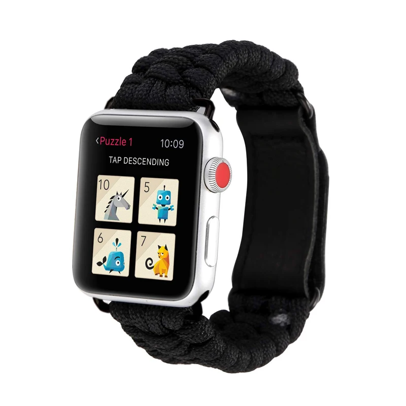 Ремешок нейлоновый для apple watch band 42 мм 38 наружный дорожный браслет iwatch 4/3/2/1 44 40 с