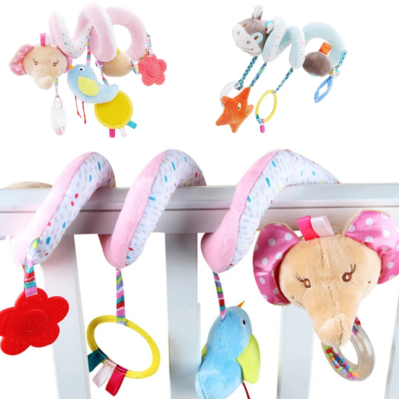 

Newborn Infant Rattles Toys Baby Crib Revolves Around Lovely Elephant Donkey Stroller Bed Hanging Toy