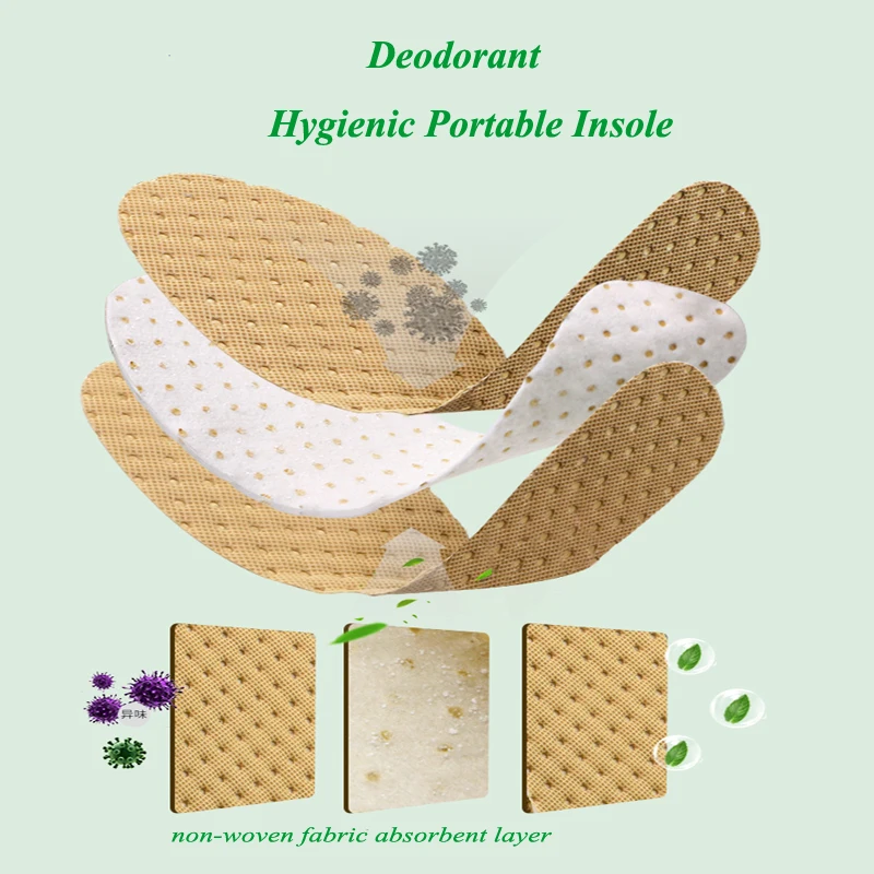 10PCS Deodorant Insoles Light Weight Shoes Pad Absorb-Sweat Breathable Bamboo Charcoal thin Sports Insoles Men Women