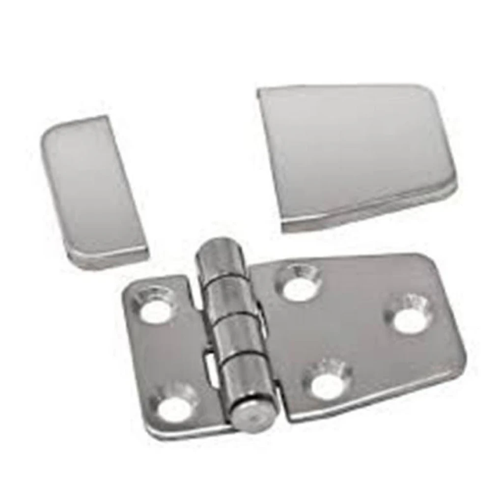 

Boat Stainless Door Cabin Strap Hinge & Cover Deck Hardware for Boat Silver