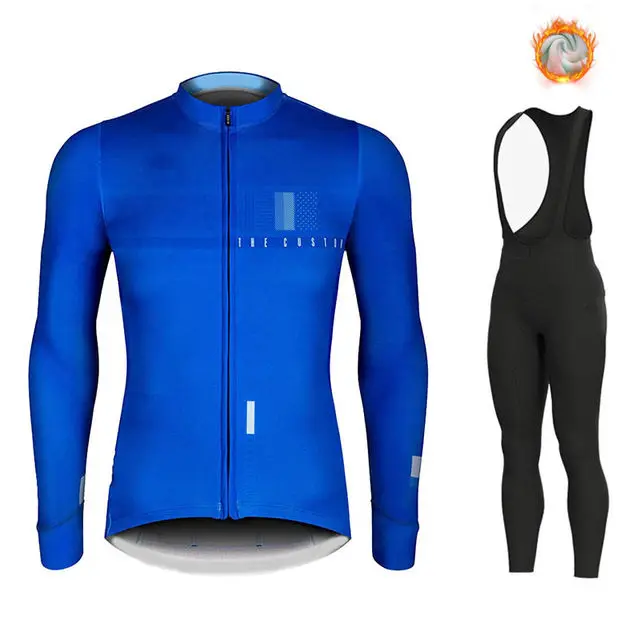 cycling jersey set 3 Зимний шерстяной костюм для велоспорта, мужской костюм для велоспорта, уличная спортивная одежда, форма для горного велосипеда, комплект для триатлона, гобайка - Цвет: cycling jersey set 3