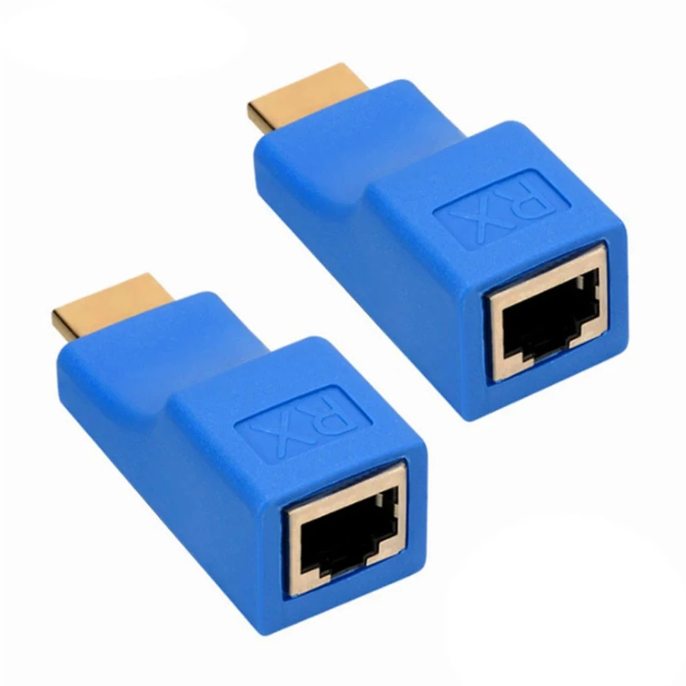 1 Pair 4K HDMI-compatible Extender RJ45 Extension Up to 30m Over CAT5e Cat6 Network Ethernet LAN for HDTV HDPC DVD PS3 STB | Электроника
