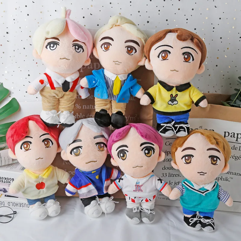 

Kpop Star Bangtan Boys, плюшевая кукла, коллекция игрушек, Мультяшные мягкие набивные куклы, подушка, подарок на день рождения для детей