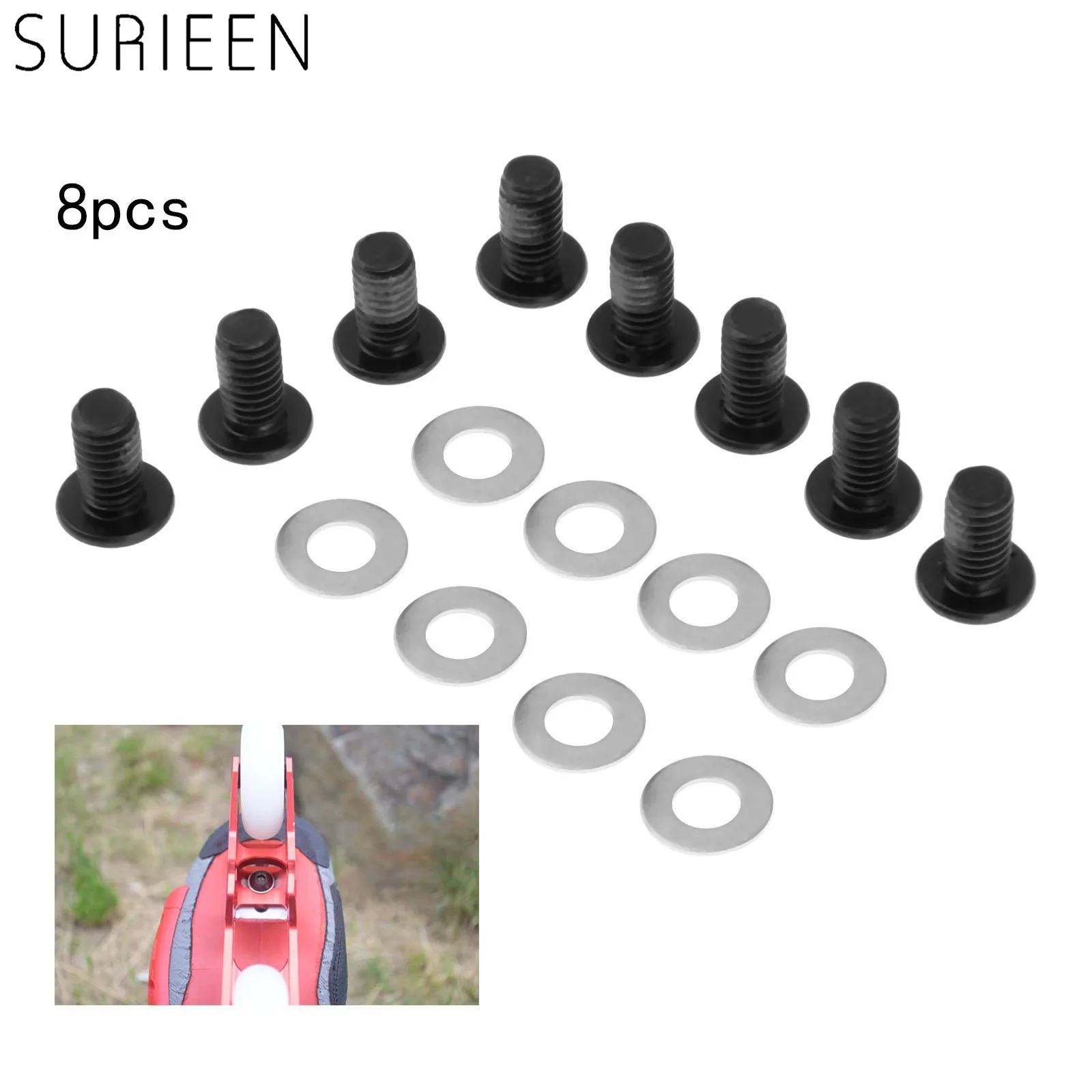 8 шт мм катание жесткий Браслет “гвоздь” с прокладками скейт крепежный винт