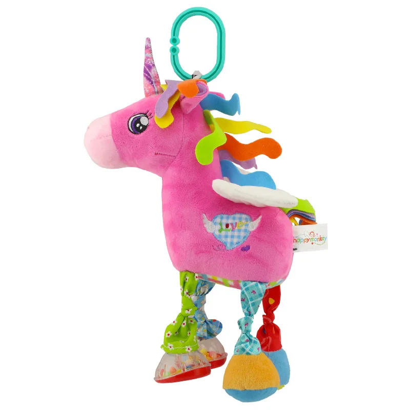 Счастливые обезьянки Детские шуршание детские погремушки игрушки лошадь