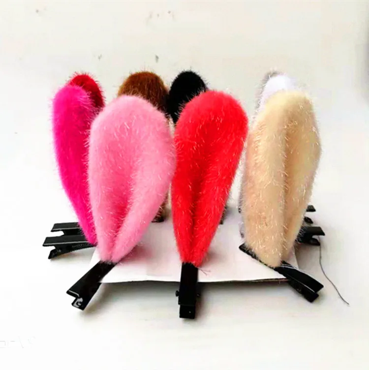 

Easter Bunny Rabbit Ear Hairpin Baby Girls Hair Accessories Hairclip Lovely Gift Purim Party Photo Props Carnival Headwear Decor