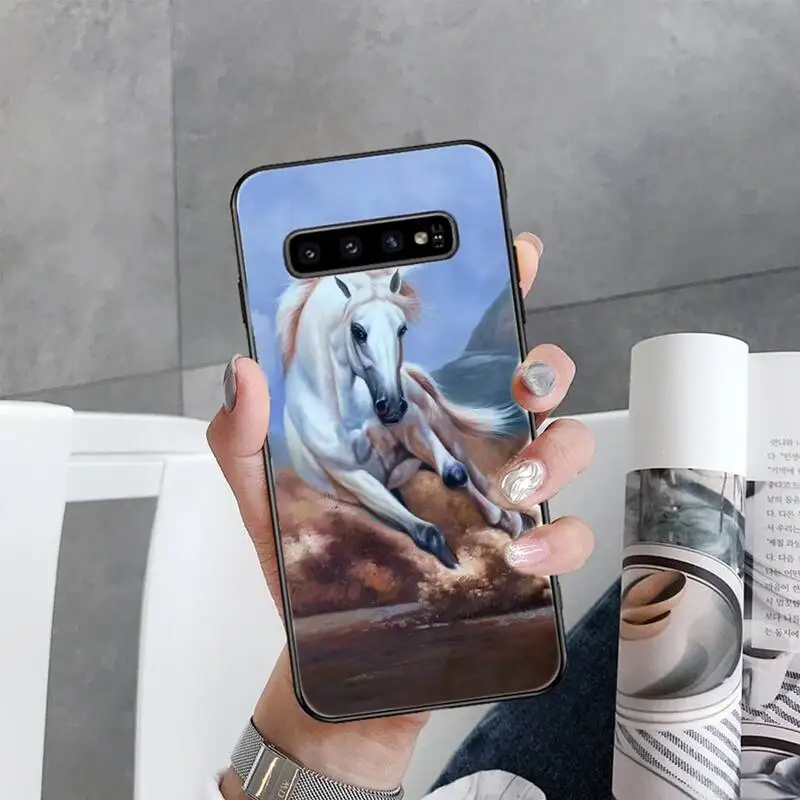 

Animal horse aesthetics Steed art Phone Case For Samsung Galaxy S5 S6 S7 S8 S9 S10 S10e S20 edge plus lite