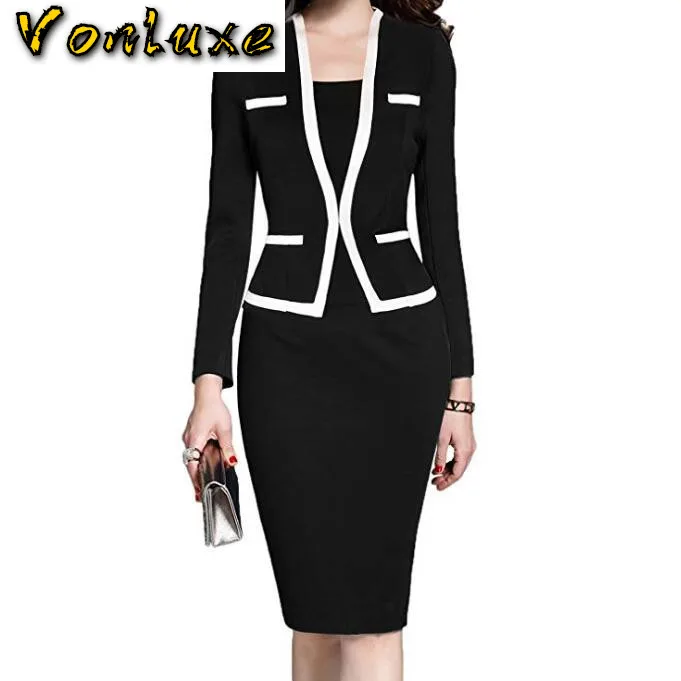 Офисное платье для женщин элегантные женские платья карандаш до колена деловое