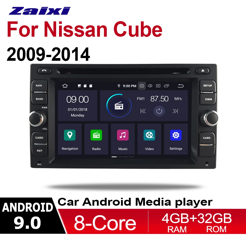 Для Nissan Cube 2009 ~ 2014 2din автомобильный Android 9 GPS навигация мультимедийный плеер