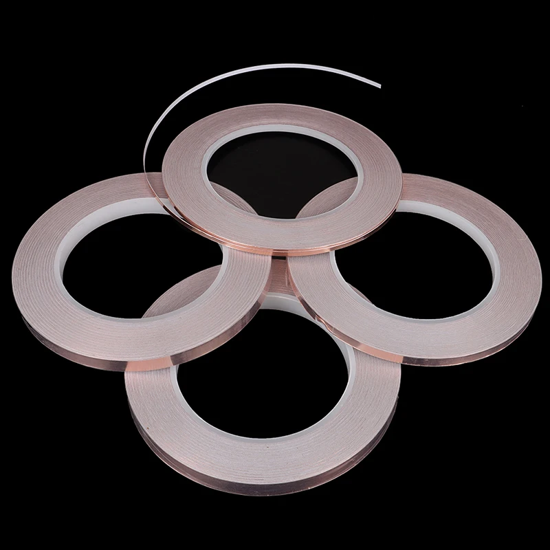 

30M Single Side Conductive Copper Foil Tape Strip Adhesive EMI Shielding Tape