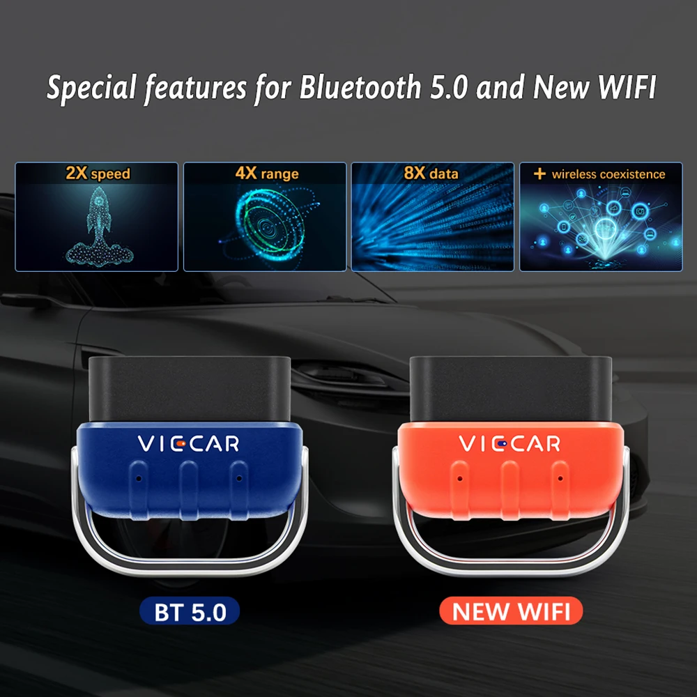 

ELM327 OBD2 Scanner Car Scanner VP005 VIECAR Bluetooth ELM 327 V2.2 Car Diagnostic Tool OBD 2 Scanner Bluetooth/WIFI version