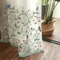 as new strawberry embroidery luxury american country countryside small fresh light green curtains for living dining room bedroom