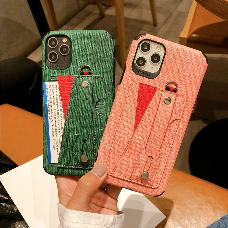 Роскошный модный чехол для телефона с ремешком на запястье iPhone 11 Pro XS Max x xr7 8 6S plus