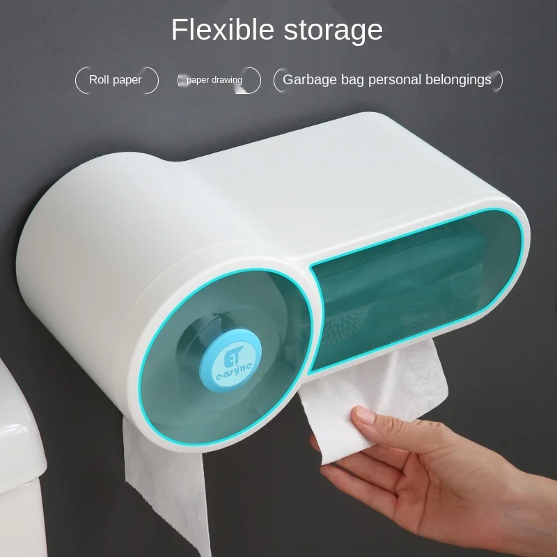 

Wall Mounted Tissue Roll Box Creative Carton Toilet Toilet Paper Roll Tube Storage Rack Durable and Practical Shower Room