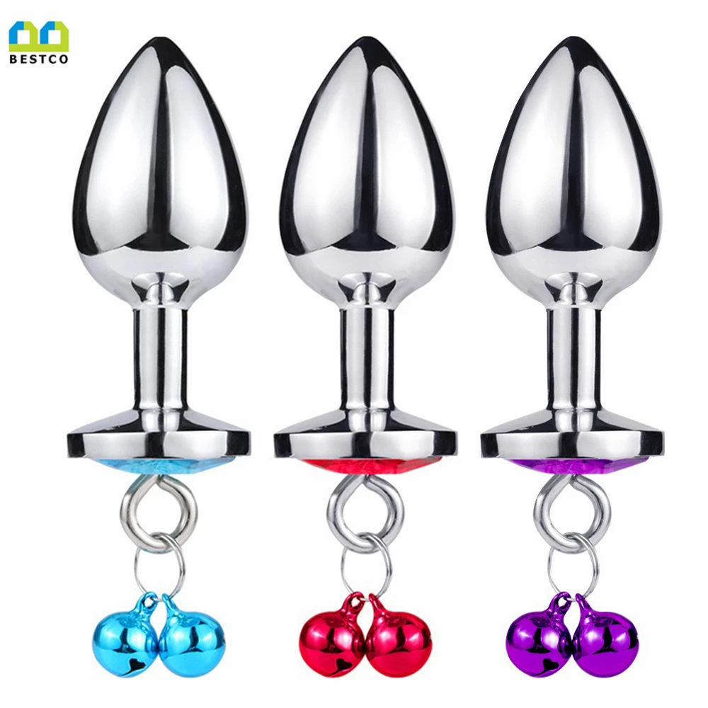 Поводок цепочка Bestco из нержавеющей стали анальная пробка с колокольчиками