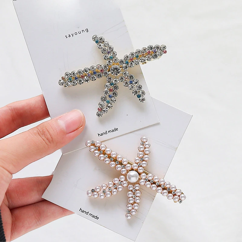 19 новинка модные стразы имитация жемчуга заколки морская звезда заколка для