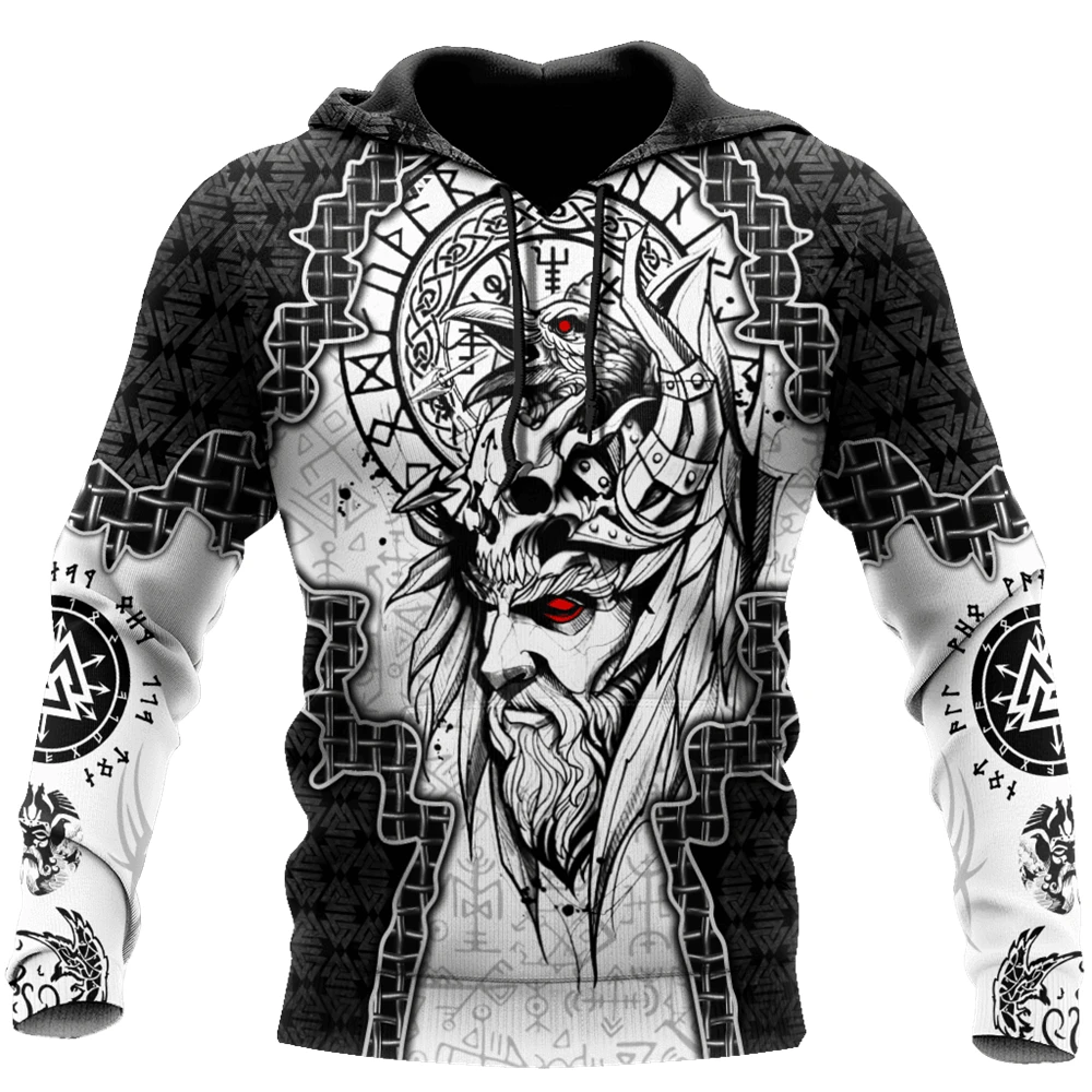 

Viking Tattoo 3D All Over Printed Men autumn Hoodie Unisex Casual Streetwear Zipper Hoodies Jacket LM18