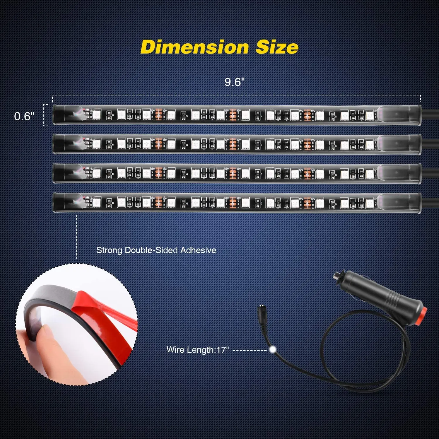 

Led Car Foot Ambient Light With USB Cigarette Lighter Backlight Music Control App RGB Auto Interior Decorative Atmosphere Lights