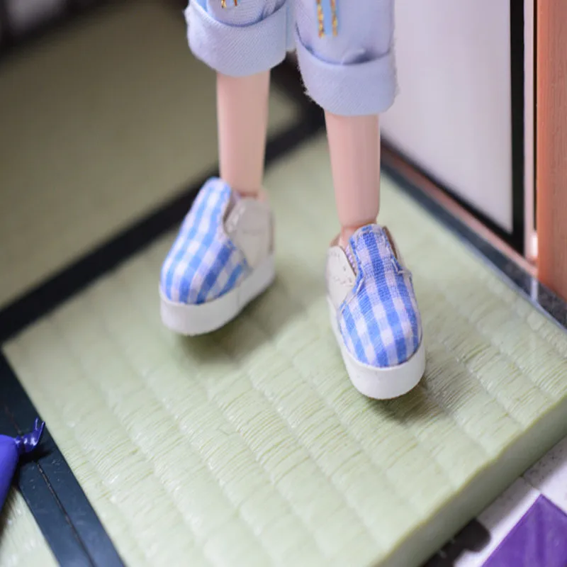 Ob11 Plaid Shoes Obitsu11 Sneakers 1/12Doll Accessories (Suitable For Cu-Poche P9 Middle Blyth) | Игрушки и хобби