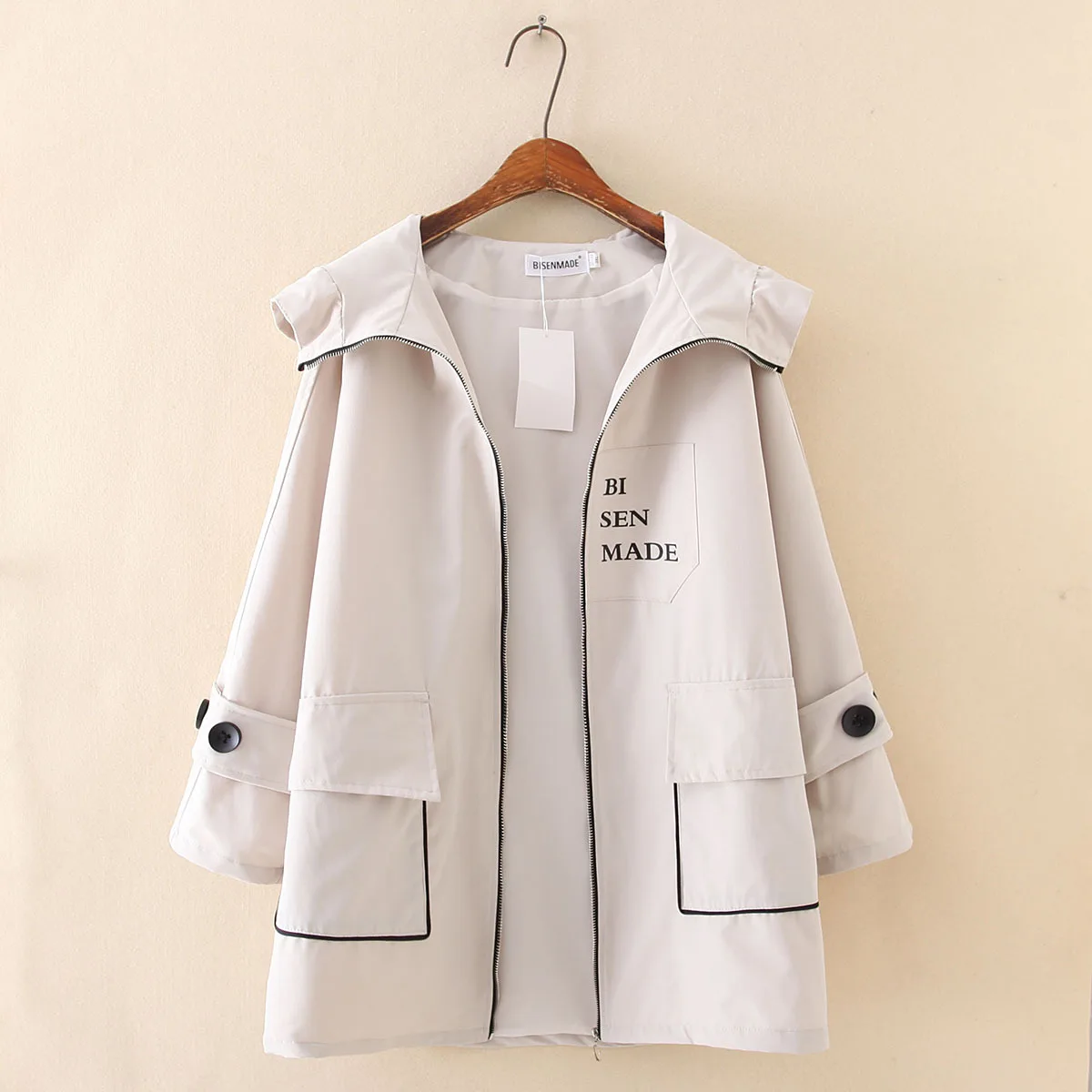 Женский весенний тренчкот с капюшоном дамские пальто женская верхняя одежда