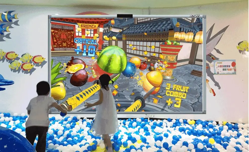 Interactive Wall / FloorProjection System Multi Finger Touch Portable Interactive whiteboard for Indoor Playground Entertainment