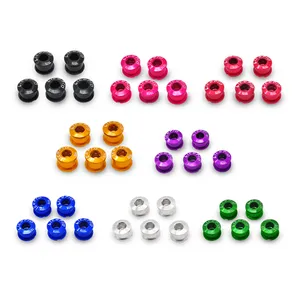 Болты Litepro для горного велосипеда, 5 шт., разноцветные болты из алюминиевого сплава, одинарные шатун для велосипеда винты, гайка для цепного колеса