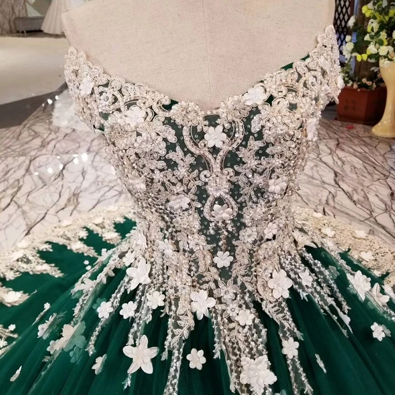 AIJINGYU Puffy Lace Evening Dress Cathedral Gowns Crop Top Real Photo Gorgeous