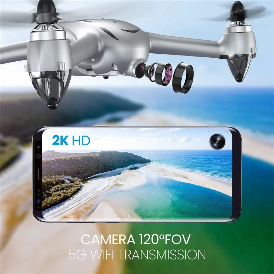 Potensic D80 FPV Дрон с 1080P 2K Камера 5G Wi Fi HD видео в режиме реального времени GPS