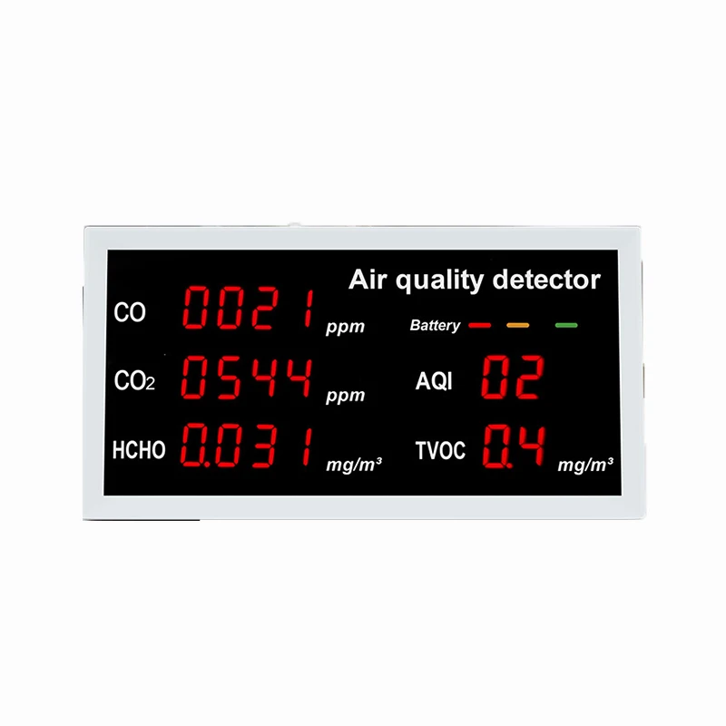 Ручной монитор качества воздуха W17 CO CO2 формальдегид HCHO TVOC AQI перезаряжаемый