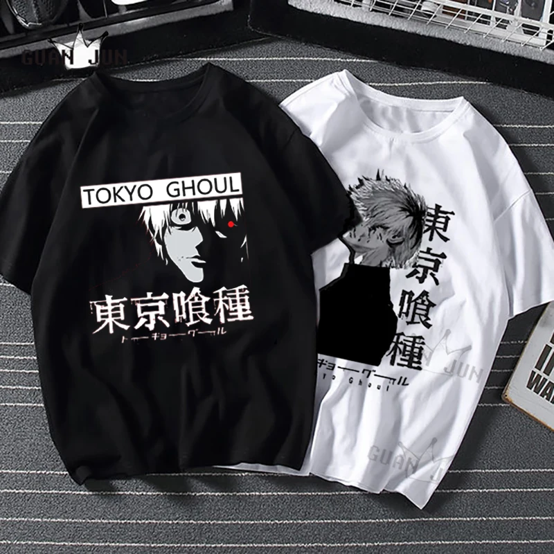 Харадзюку мужские одежда с надписью Tokyo Ghoul для косплея канеки футболки рубашка