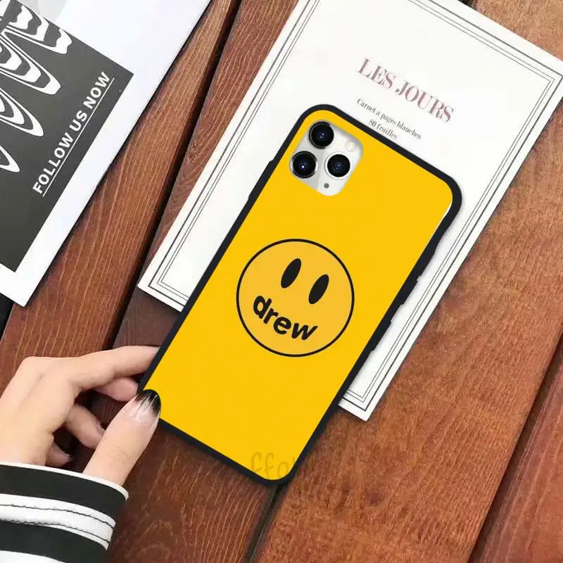 

drew house Justin Bieber fundas Phone Case for iPhone 11 12 pro XS MAX 8 7 6 6S Plus X 5S SE 2020 XR