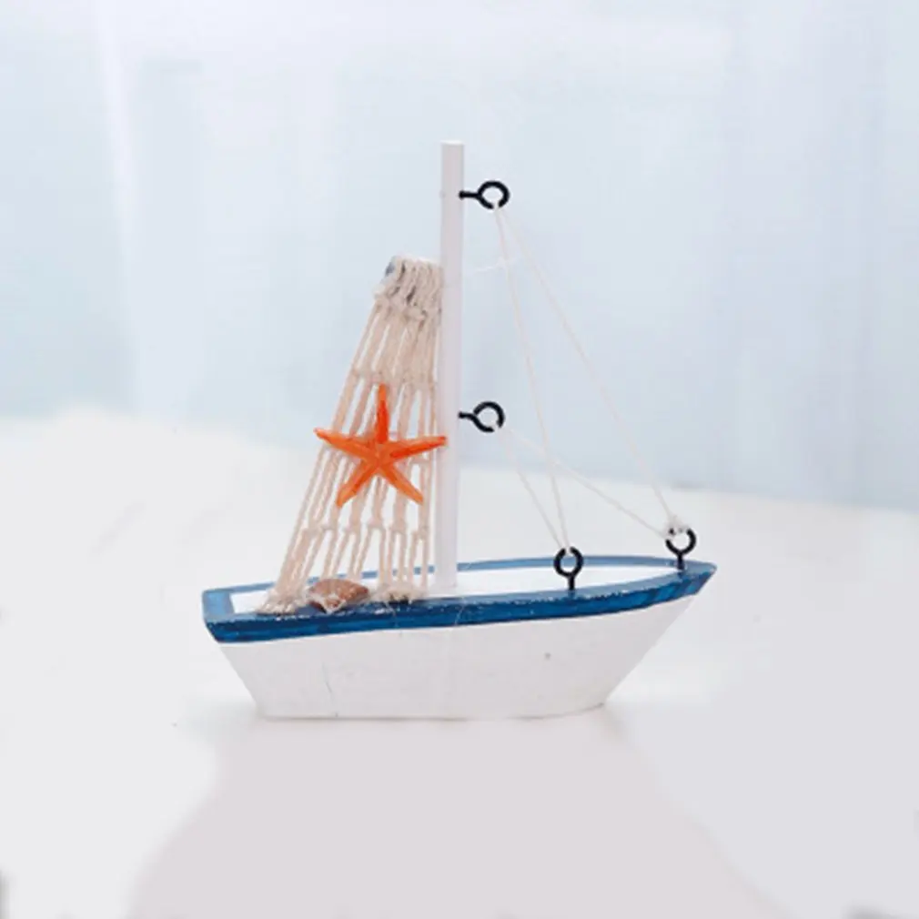 Винтаж Средиземноморский Стиль морской мореходный деревянные парусные лодки