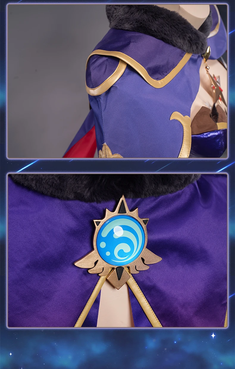 UWOWO Game Genshin Impact Mona Megistus Astral Reflection Cosplay Costume Special Cute Enigmatic Astrologer