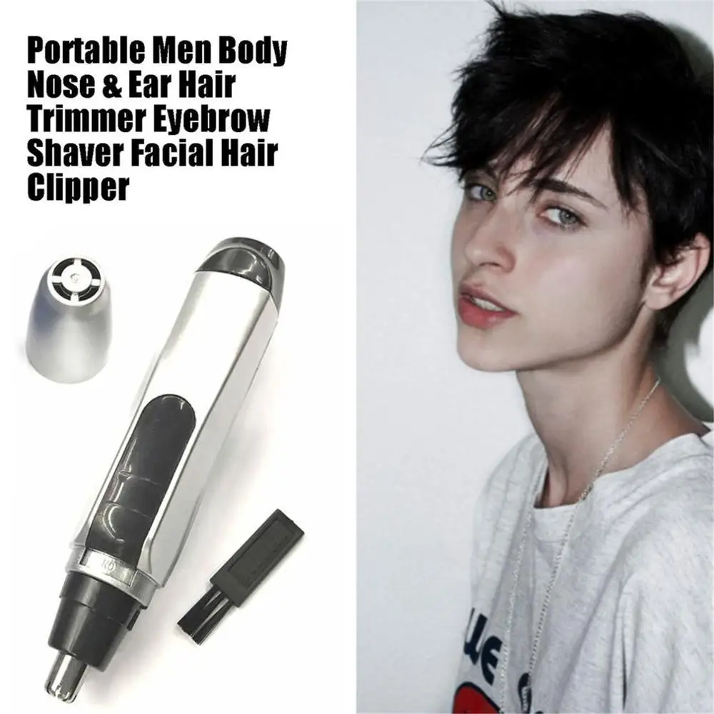 

Портативный удобный мини красивый мужской триммер для волос в носу и ушах Машинка для удаления волос в носу бритва для бровей машинка для ст...