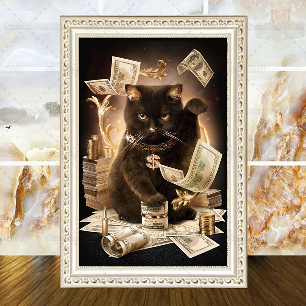 Алмазная вышивка с изображением кошки Набор для вышивки крестиком украшение