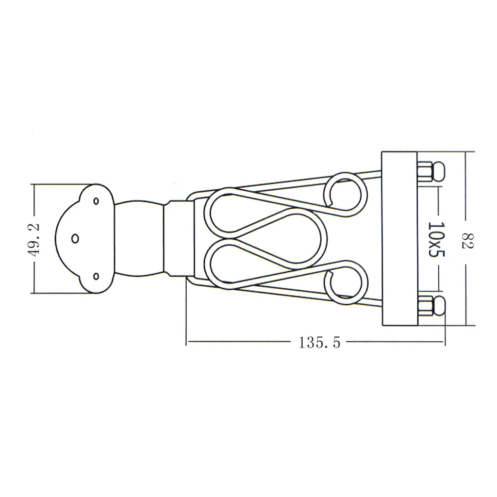 1 упаковка из цинкового сплава для джазовой гитары хвостовая часть с роликовым