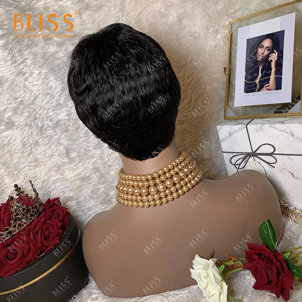 Bliss короткие парики вырезанные феями 100% человеческие волосы женские бразильские