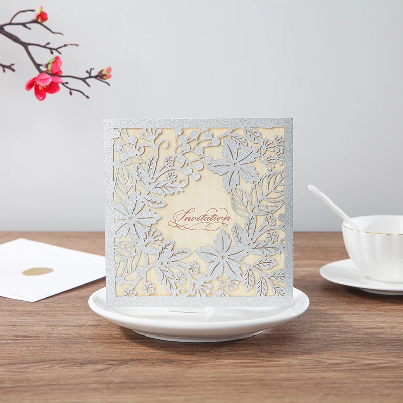 50 шт. кружевные Пригласительные открытки с лазерной резкой | Дом и сад