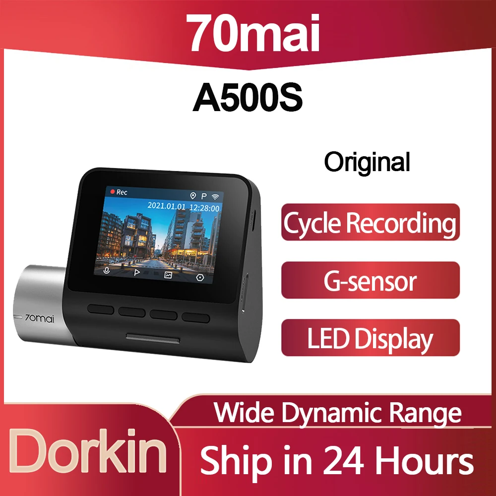

Original 70mai Dash Cam Pro Plus+ A500S 1944P GPS ADAS Car Camera 70mai A500S Car DVR 24H Parking Support 140FOV Auto Recorder